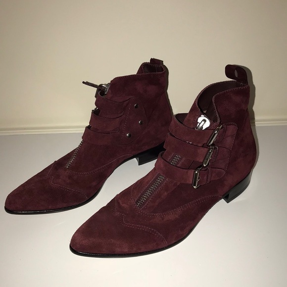 Tabitha Simmons Suede Boots for Women for sale | eBay Tabitha Simmons Burgundy Splitsuede
